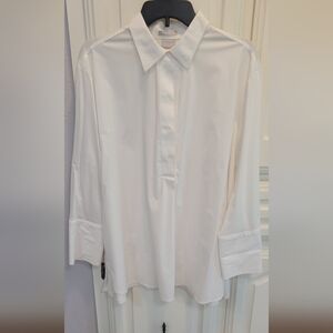 Chico's No-Iron Chic Stretch Popover Tunic Blouse SIZE 2